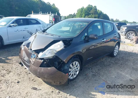 2016 Nissan Leaf S z USA, uszkodzony, nr VIN 1N4AZ0CP7GC305559